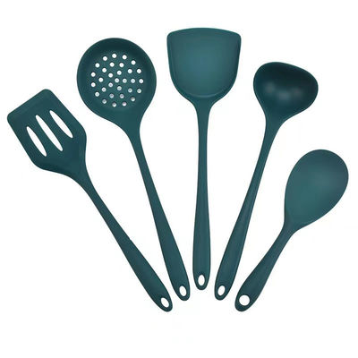 kupować Sprzęt stołowy miękki, zielony, odporny na ciepło, nieprzylepny, garnek, kuchnia, smażanie, szpatula, łyżka 5 sztuk online manufacture