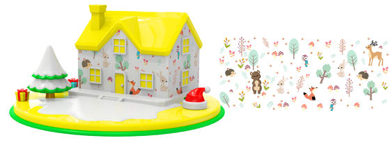 Puzzle dla dzieci Silicone Toy House Moduł bloków budowlanych do edukacji niemowląt na umiejętności praktycznych