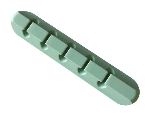 OEM Silicone 5 gniazdka Organizator drutu Włókno posiadacz Cable Management Organizer Klipy do biura Dom okablowanie USB