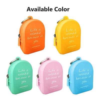 Fashion Solid Color Travel Portable Silikonowa torba do przechowywania kosmetyków Plecak Wodoodporny silikonowy portfel Zero