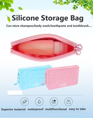 Silikonowy królik kwadratowy silikonowy worek do przechowywania kosmetyków Fashion Solid Color Silicone Change Storage Bag